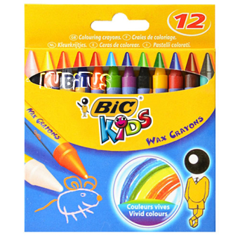 Kredki woskowe BIC Wax Crayons 12 kolorów