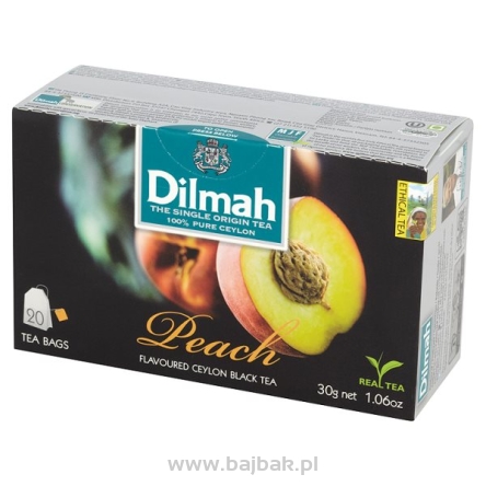 Herbata aromatyzowana Dilmah brzoskwinia 20 torebek z zawieszką