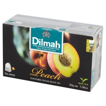 Herbata aromatyzowana Dilmah brzoskwinia 20 torebek z zawieszką