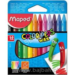 Kredki COLORPEPS świecowe 12 kolorów 861011 MAPED 