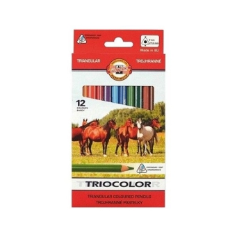 Kredki Kin Tricolor 12 kolorów 9 mm