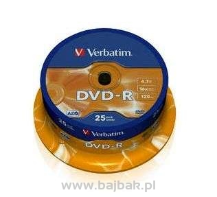 Płyta DVD-R VERBATIM (cake 25) 4.7GB 