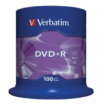 Płyta DVD+R Verbatim (cake 100) 16* 