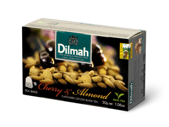 Herbata aromatyzowana Dilmah wisnia&migdał 20 torebek z zawieszką