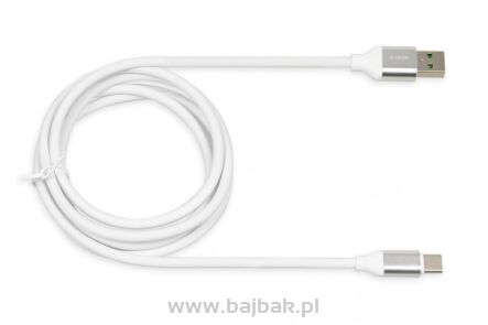 Kabel do transferu danych i zasilania USB 2w1 TYP C biały 1,5m (3A)Ibox IKUMTCWQC