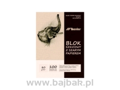 Szkicownik szary papier A4 100 ark 80g/m2 LENIAR 