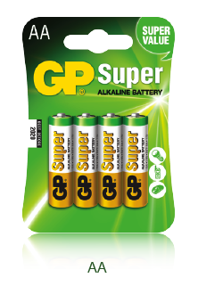 Baterie alkaliczna GP SUPER LR6/AA (4 szt) 1,5V GPPCA15AS015 