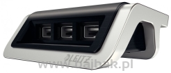 Ładowarka LEITZ STYLE na 3 porty USB czarna 62070094 