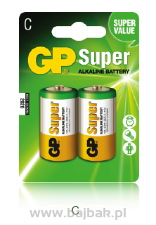 Bateria alkaliczna GP Super C / LR14 (2 szt) 1.5V GPPCA14AS003 