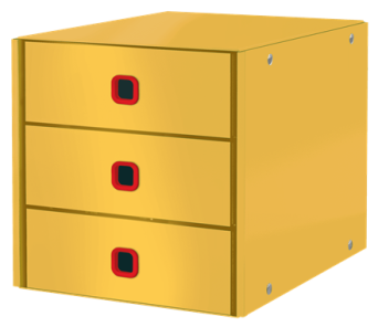 Pojemnik z 3 szufladami Leitz Click & Store Cosy żółty 53680019