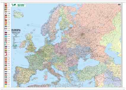 EUROPA - mapa polityczno - drogowa 140x100 1:4 300 000