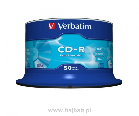 Płyta VERBATIM CD-R cake box 50 700MB 52x Extra Protection