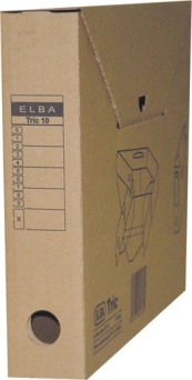 Karton archiwizacyjny TRIC 10 na zawartość segregatora szerokość 5,5 cm brązowy ELBA