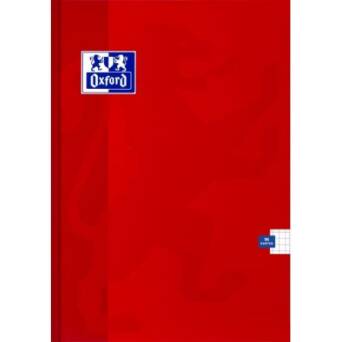 Brulion A4 96 kartek, ESSE kratka z marginesem OXFORD 400136904 czerwony