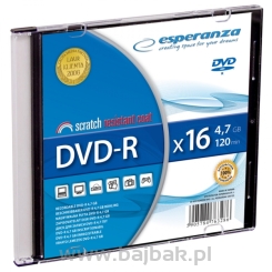 Płyta DVD-R ESPERANZA 4,7GB X16 - SLIM