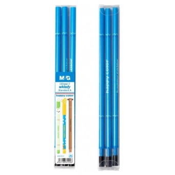Wkłady do długopisów usuwalnych Standard A niebieski e HAPPY  COLOR AKR67K35-3 (opakowanie 3 szt.)