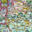 ŁÓDZKIE - mapa administracyjno - samochodowa 100x120 1:180 000 - fragment 1:1