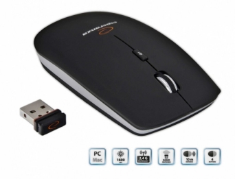 Mysz bezprzewodowa 2.4GHZ optyczna USB SATURN czarna EM120K ESPERANZA 