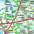 LUBELSKIE- mapa administracyjno - samochodowa 100x120 1:200 000 - fragment 1:1