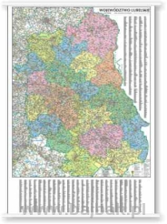 LUBELSKIE- mapa administracyjno - samochodowa 100x120 1:200 000