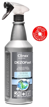 Profesjonalny preparat do mycia i dezynfekcji CLINEX Dezofast 1L 77-014, bakteriobójczy, wirusobójczy, grzybobójczy