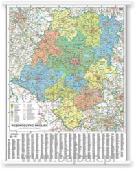 OPOLSKIE - mapa administracyjno - samochodowa 100x120 1:150 000