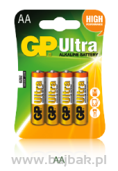 Bateria alkaliczna GP Ultra AA / LR6 (4szt) 1.5V GPPCA15AU017 