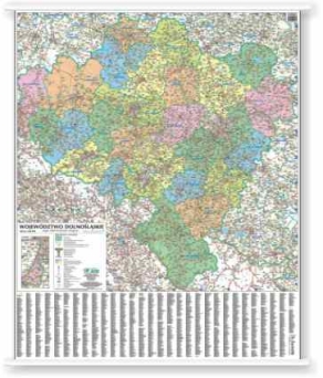 DOLNOŚLĄSKIE - mapa administracyjno - samochodowa 100x120 1:200 000