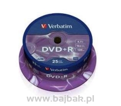 Płyta DVD+R VERBATIM (cake 25) 4.7GB 