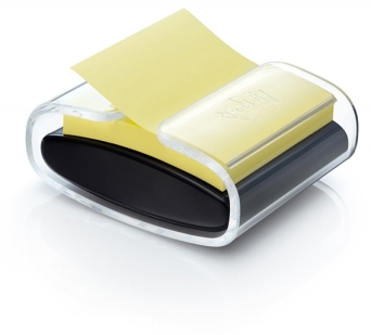Podajnik PRO czarny do karteczek samoprzylepnych Post-it® Z-Notes + 1 bloczek karteczek (76x76mm )