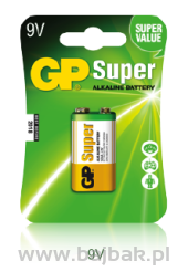 Bateria alkaliczna GP Super 9V / 6LR61 9.0V GPPVA9VAS010 