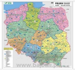 POLSKA - mapa z kodami pocztowymi  140x135  1:500 000