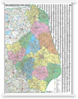 PODLASKIE- mapa administracyjno - samochodowa 100x120 1:180 000