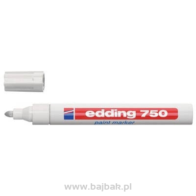 Marker lakierowy 2-4 mm Edding 750 biały k.okr.