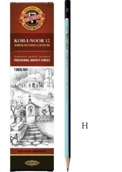 Ołówek grafitowy Koh-i-Noor 1860 H GOLDSTAR op. 12 szt.