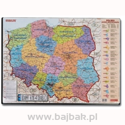 Podkład na biurko 50*65  mapa POLSKI ESSELTE 12051